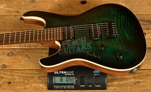 Mayones Setius 6 - Ebony - Dirty Green Burst - Left-Handed - inc case Used