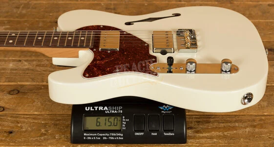 Suhr Alt T Dealer Select - Olympic White w/Roasted Maple/RW Left Handed