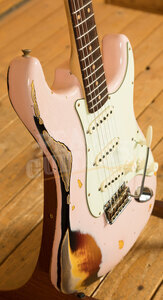 Fender Custom Shop '60 Strat Shell Pink Over 3-Tone Sunburst Super Heavy Relic
