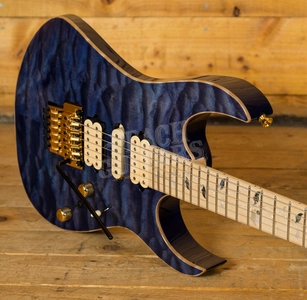 Ibanez J Custom 5A Quilted Maple Bluish-Purple Hauyne