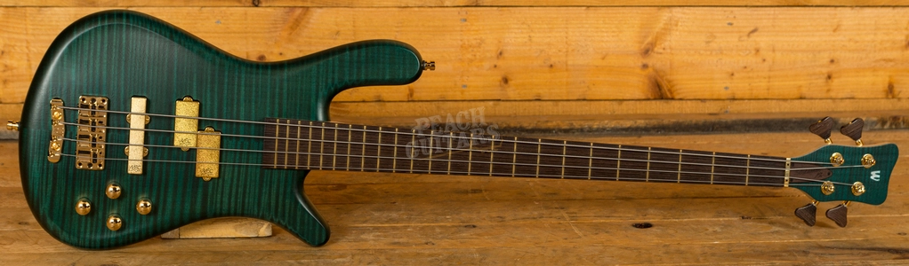 Warwick Custom Shop Streamer LX Petrol Green Transparent Satin - Wenge
