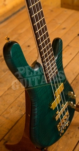 Warwick Custom Shop Streamer LX Petrol Green Transparent Satin - Wenge