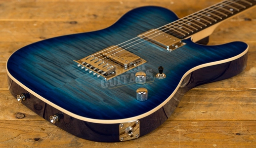 Schecter USA PT Custom Trans Sky Blue Flame Maple HH