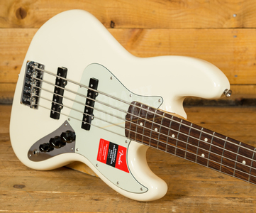 Fender American Professional Jazz Bass V | 5-String - Rosewood - Olympic White