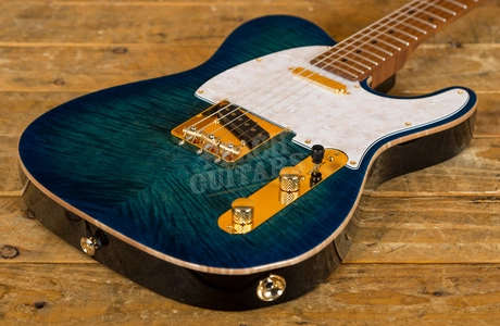 Suhr Classic T Deluxe - Aqua Blue Burst
