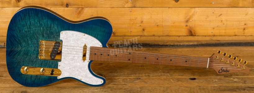 Suhr Classic T Deluxe - Aqua Blue Burst
