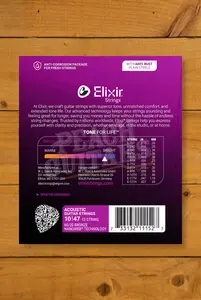 Elixir Nanoweb Coated 80/20 Bronze 12-String Acoustic Guitar Strings - 10-47