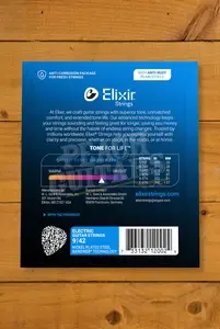 Elixir Nanoweb Coated Nickel Plated Steel Electric Guitar Strings - 9-42