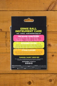 Ernie Ball Instrument Care 3-Pack w/Microfibre Polish Cloth