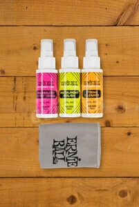 Ernie Ball Instrument Care 3-Pack w/Microfibre Polish Cloth
