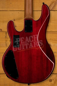 Sterling RAY34HHSM StingRay HH Bass - Spalted Blood Orange Burst