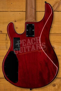 Sterling RAY35HHSM StingRay 5 HH Bass - Spalted Blood Orange Burst