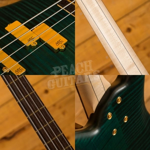 Warwick Custom Shop Streamer LX Petrol Green Transparent Satin - Wenge