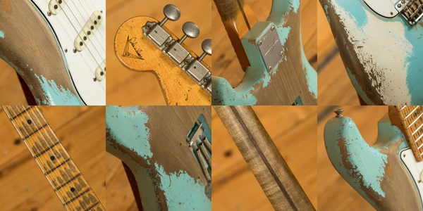 Fender Custom Shop - MBDW '58 Strat - Heavy Relic Daphne Blue over Vintage White