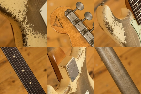 Fender Custom Shop '61 Strat Ultra Relic Aged Olympic White Dale Wilson MB