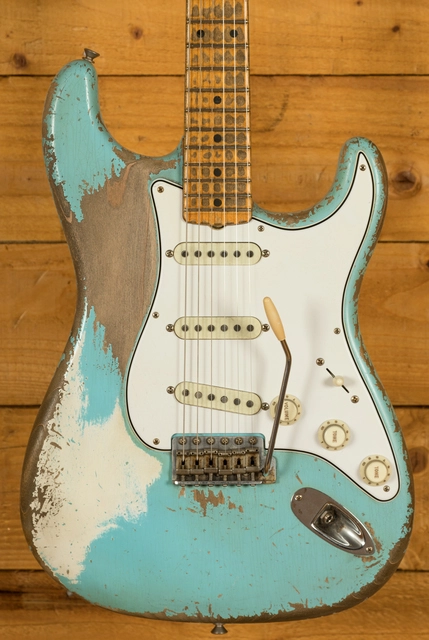 Fender Custom Shop - MBDW '58 Strat - Heavy Relic Daphne Blue over Vintage White
