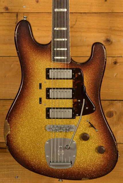 Castedosa Conchers Baritone w/Fuzz | Aged 3-Tone Sunburst Sparkle - Rosewood