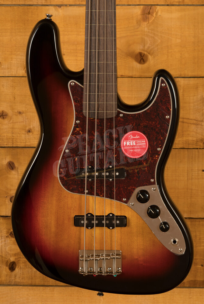 Squier Classic Vibe '60s Jazz Bass Fretless | Laurel - 3-Colour Sunburst