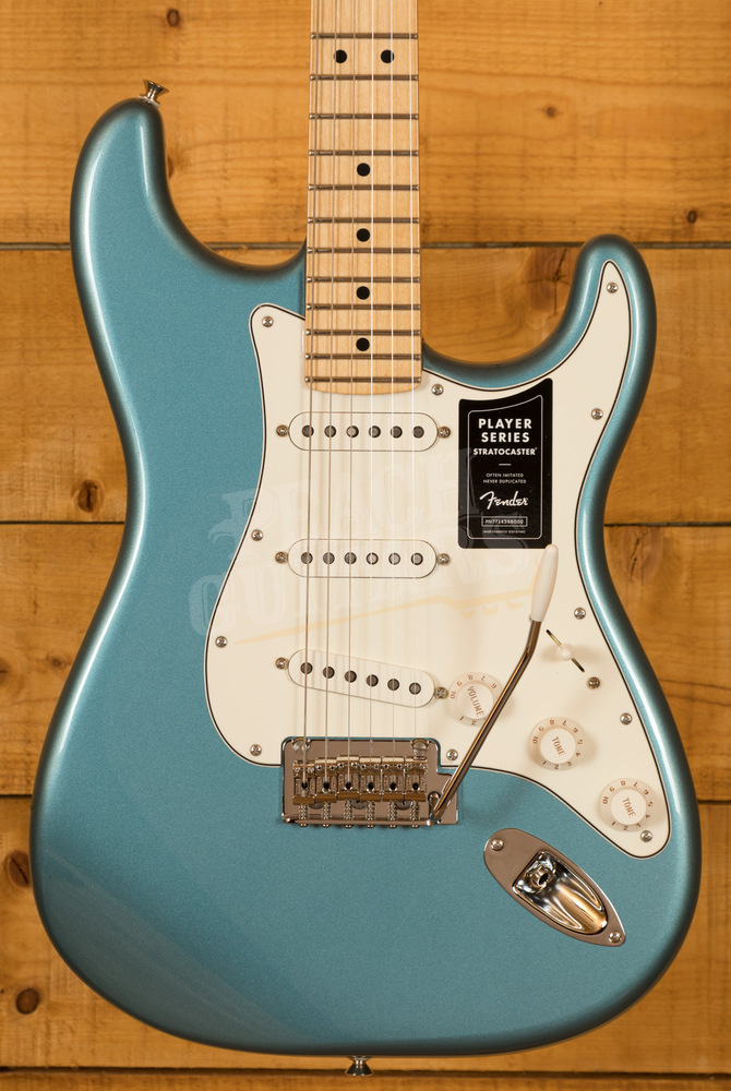 Fender Player Strat Maple Neck Tide Pool Blue Peach Guitars