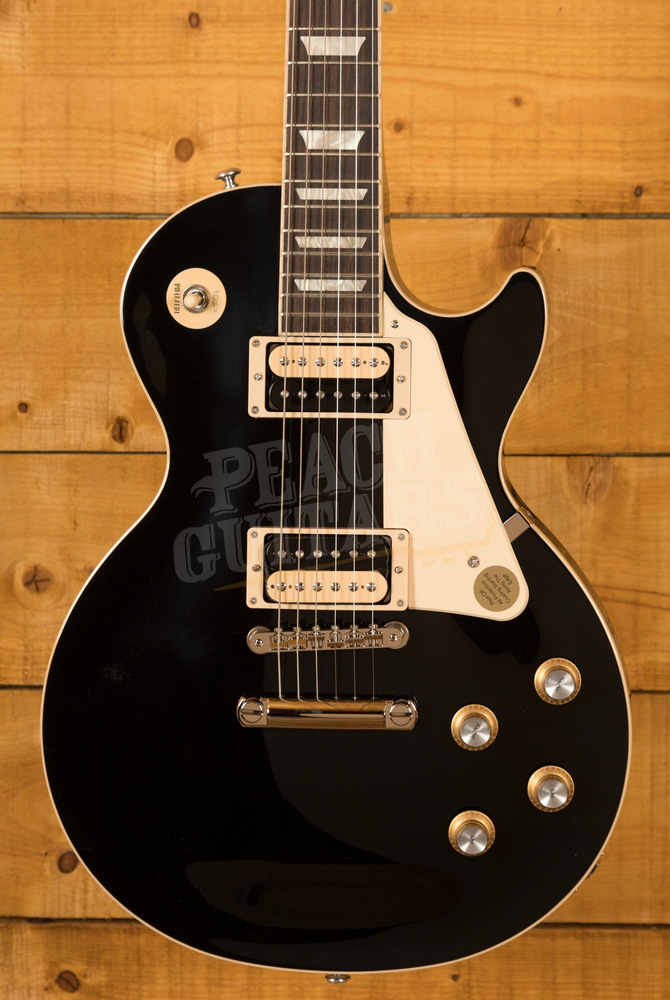 Gibson Les Paul Classic Ebony Peach Guitars