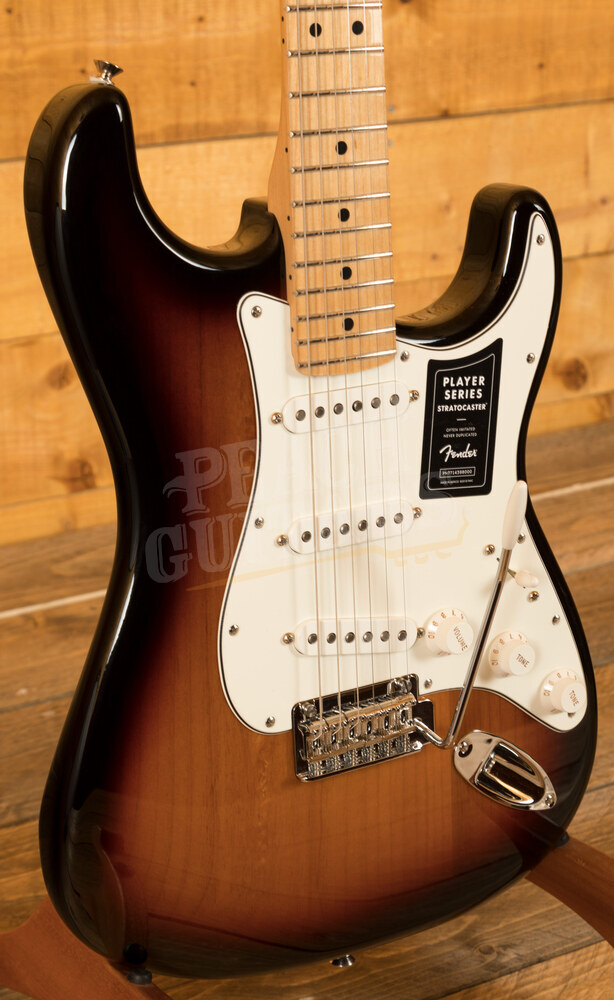 fender player stratocaster sunburst maple