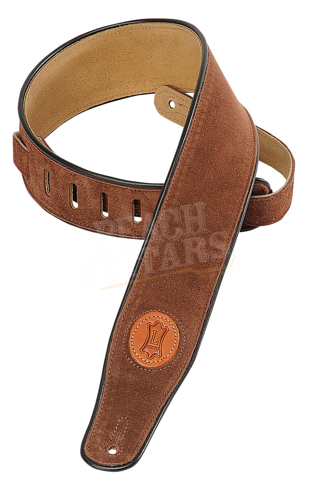 Levy's Suede Leather guitar strap - Brown MSS3-BRN - Peach Guitars