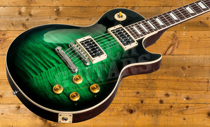 Gibson Custom Slash Anaconda Burst Flame Top Les Paul Signed Peach Guitars