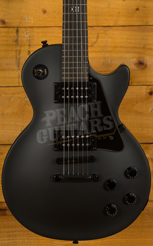 Epiphone Gothic Les Paul Studio Pitch Black - Peach Guitars