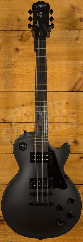 Epiphone Gothic Les Paul Studio Pitch Black - Peach Guitars