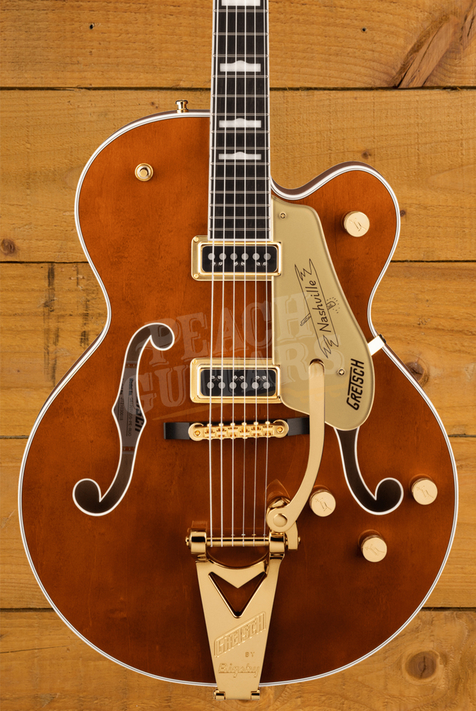 Gretsch G6120TGDS Players Edition Nashville Hollowbody Peach Guitars