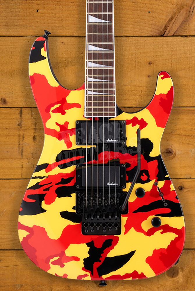 Jackson X Series Soloist SLX DX Camo, MultiColor Camo Peach Guitars
