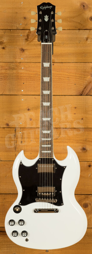  Epiphone SG Standard, Lefty Alpine White : Musical Instruments