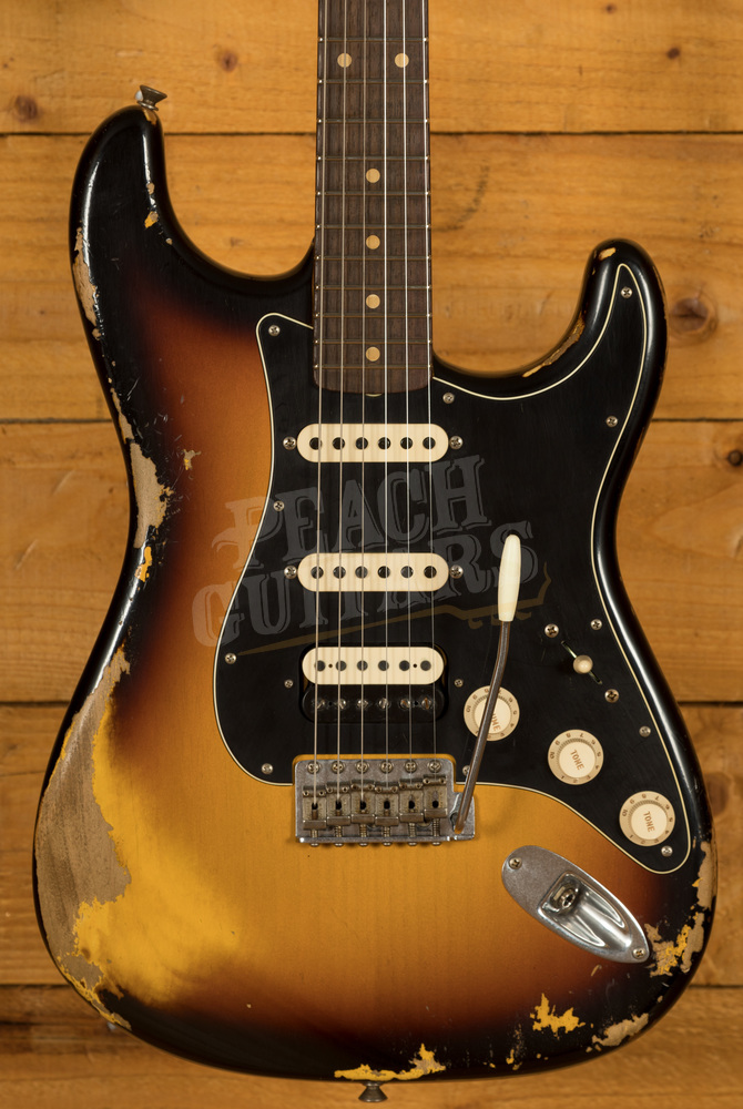 Fender Custom Shop 60 Strat HSS Relic Rosewood 3 Tone Sunburst