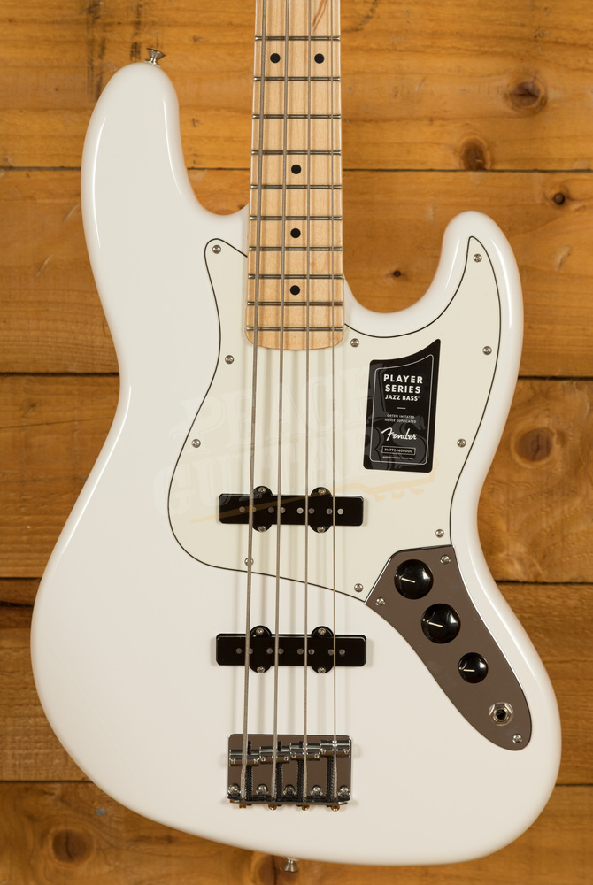 Fender Player Series Jazz Bass Maple Neck Polar White - Peach Guitars