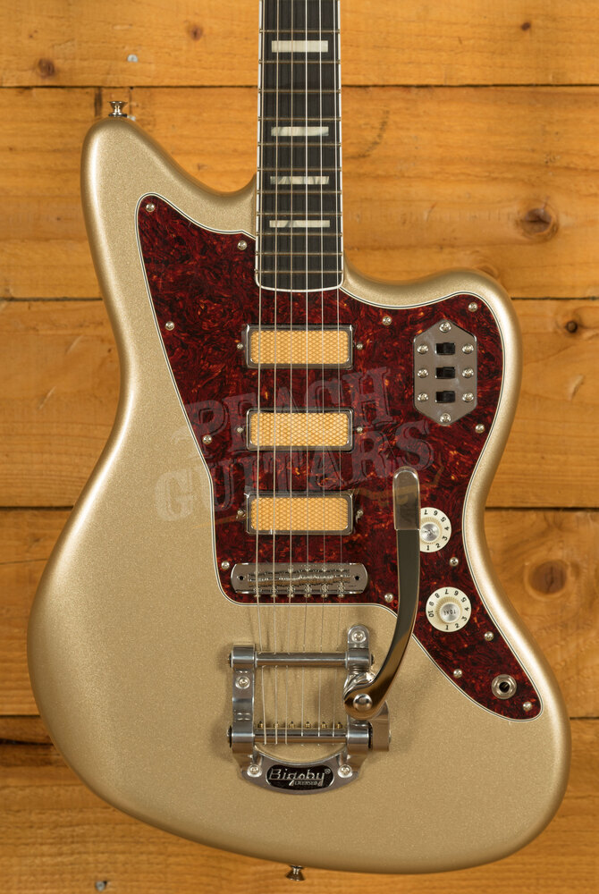 Fender Gold Foil Jazzmaster Ebony Shoreline Gold