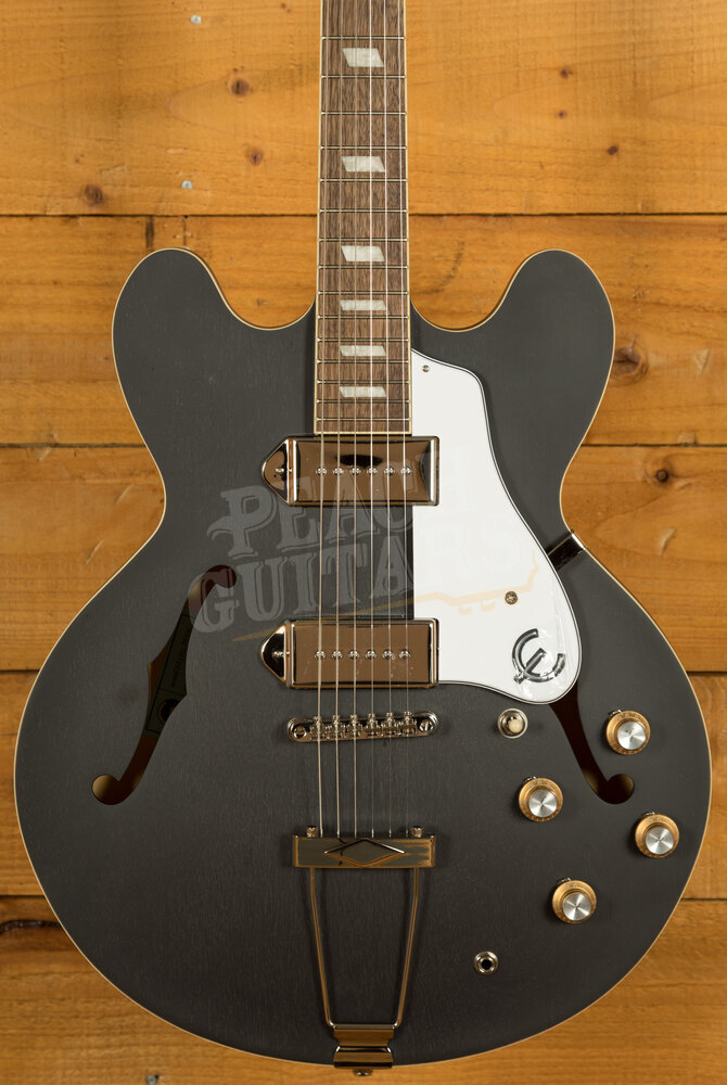 Epiphone Archtop Collection | Casino Worn - Worn Ebony - Peach Guitars