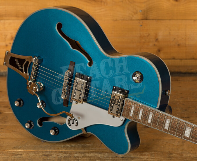 Epiphone Emperor Swingster Delta Blue Metallic Peach Guitars
