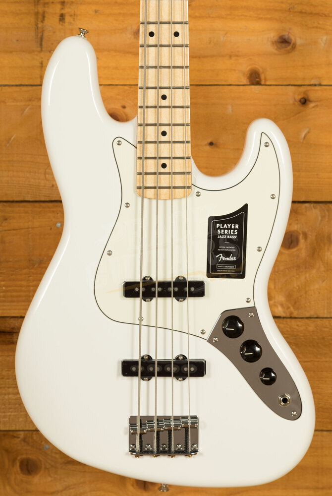 White　Bass　Guitars　Fender　Series　Player　Jazz　Polar　Peach