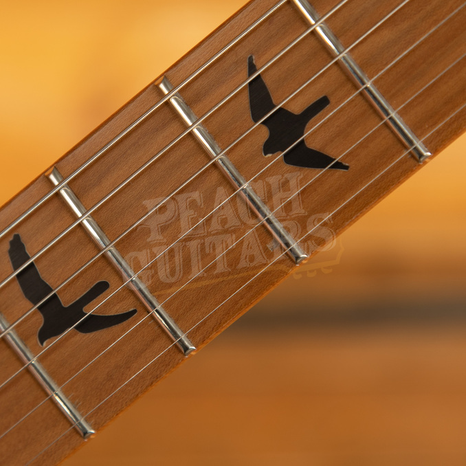 Prs Se Custom 24 Quilt Fire Red Torrified Maple Neck Ltd Peach Guitars