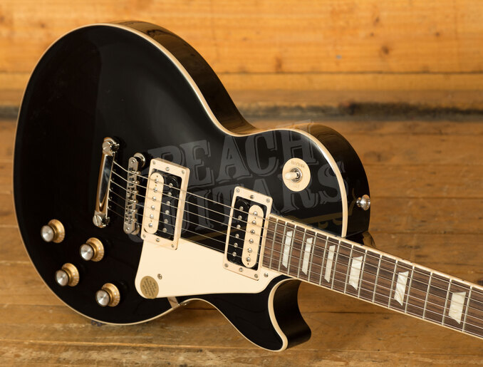 Gibson Les Paul Classic - Ebony - Peach Guitars