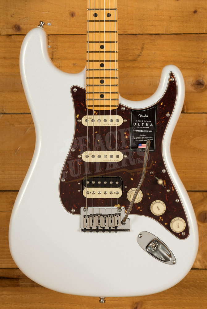 Fender Ultra Stratocaster HSS Arctic Pearl - Peach Guitars