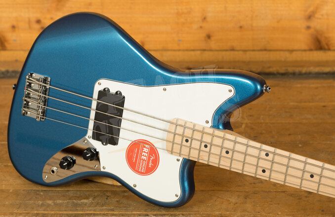 Squier Affinity Jaguar Bass Maple Lake Placid Blue - Peach Guitars