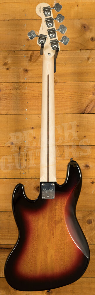Rosewood Fingerboard Brown Sunburst Squier by Fender Affinity Jazz V String Beginner Electric Bass Guitar 