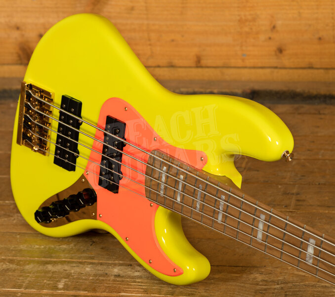 Fender Mononeon Jazz Bass V Maple Neon Yellow