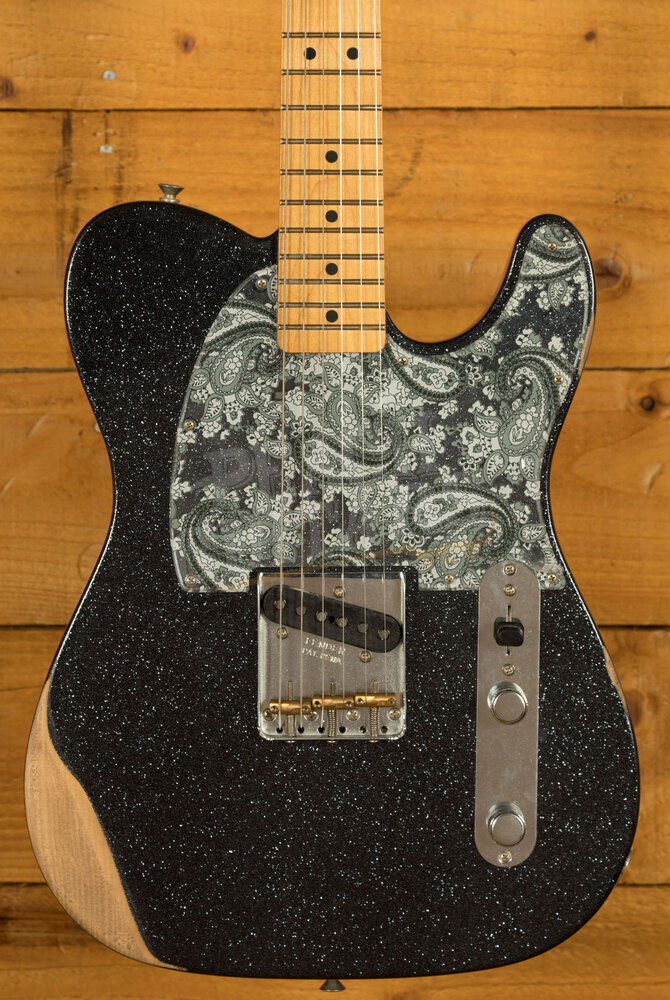 Fender Brad Paisley Esquire | Maple - Black Sparkle - Peach Guitars