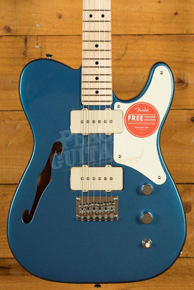 squier paranormal cabronita telecaster thinline lake placid blue