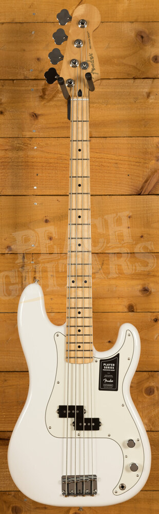 Fender Player Series P Bass Maple Neck Polar White Peach Guitars