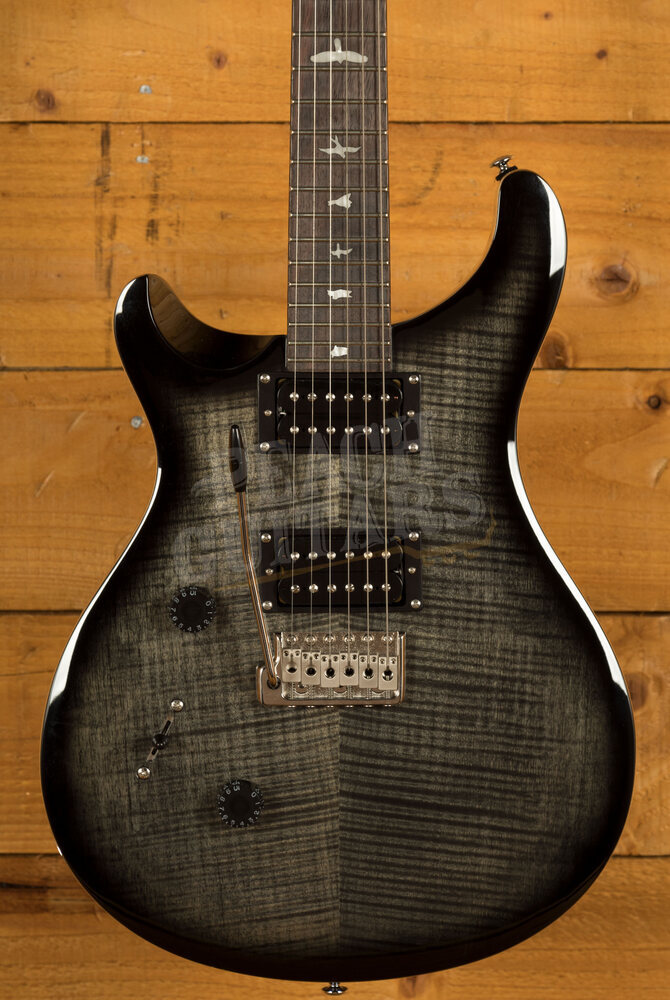 PRS SE Custom 24 Left Handed Charcoal Burst - Peach Guitars