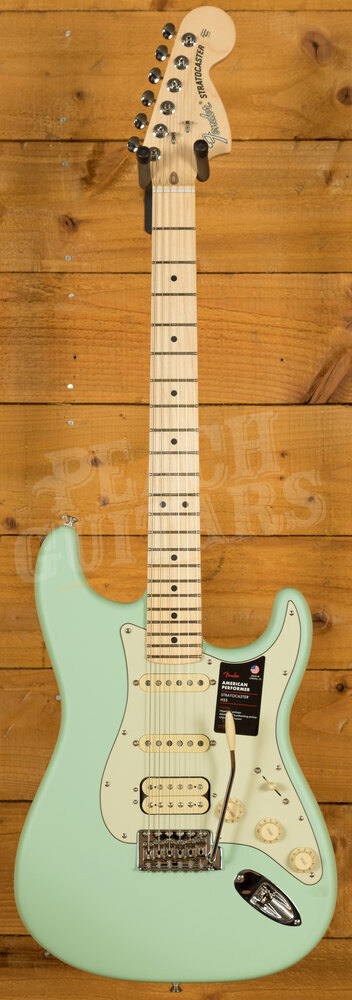 fender american performer stratocaster surf green