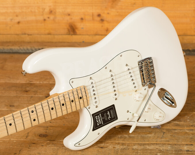 Fender Player Strat L/H Maple Polar White - Peach Guitars